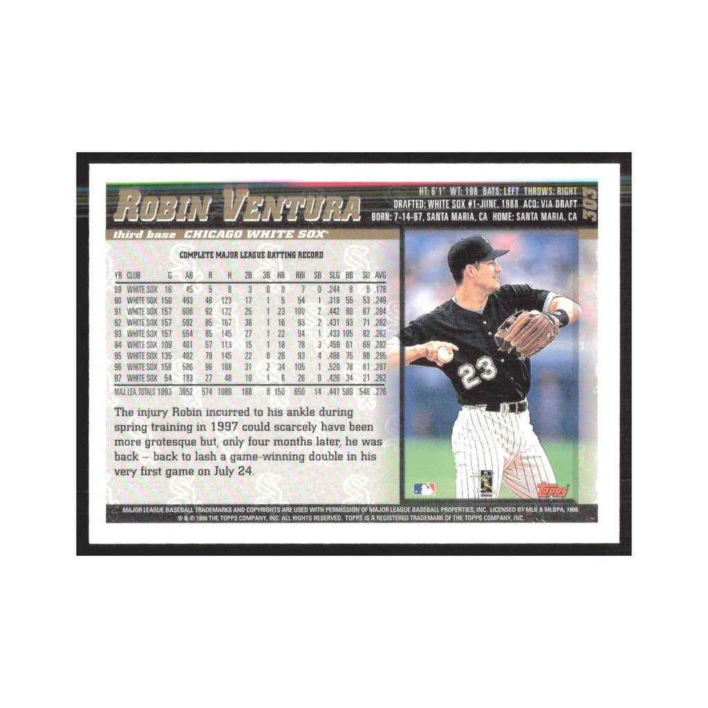 1998 Topps Robin Ventura White Sox #303