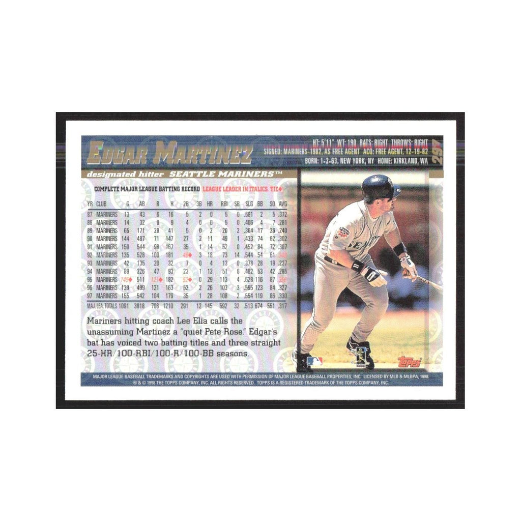 1998 Topps Edgar Martinez Mariners #297
