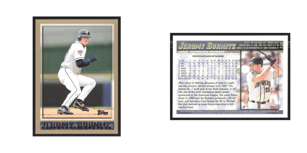 1998 Topps Jeromy Burnitz Brewers #126