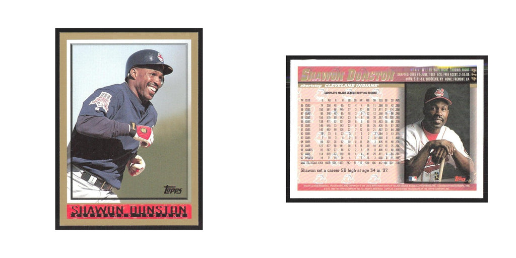 1998 Topps Shawon Dunston Indians #414