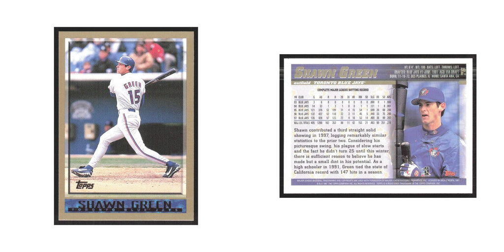 1998 Topps Shawn Green Blue Jays #76