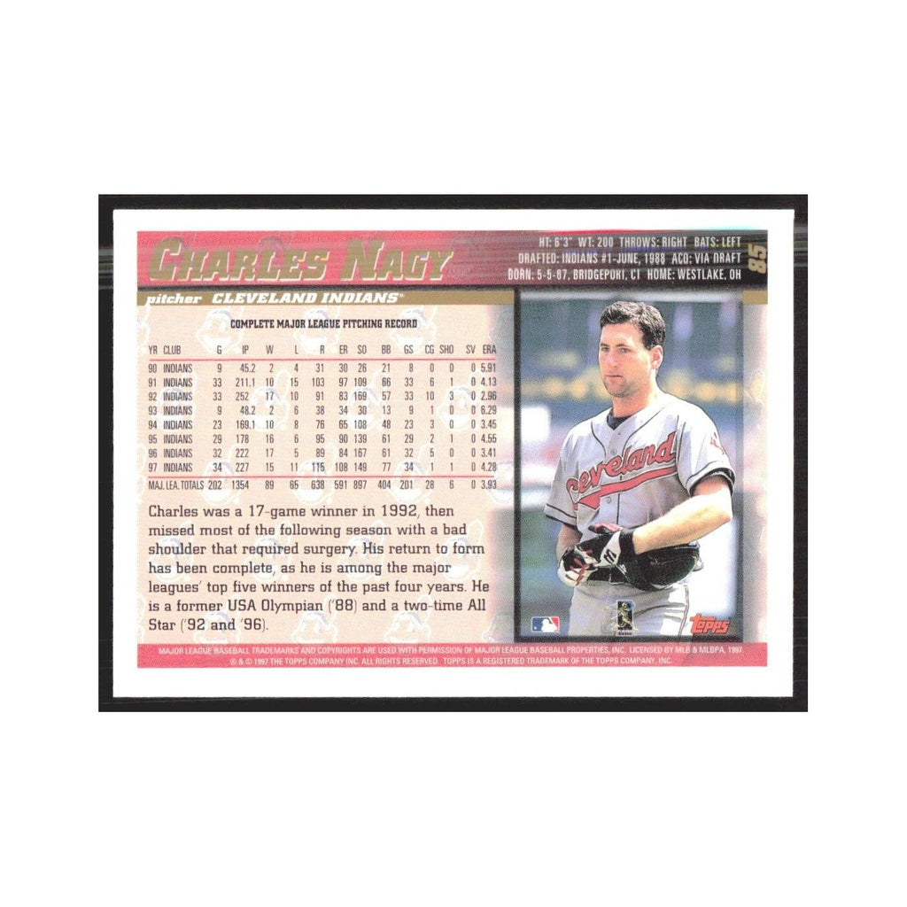 1998 Topps Charles Nagy Indians #85