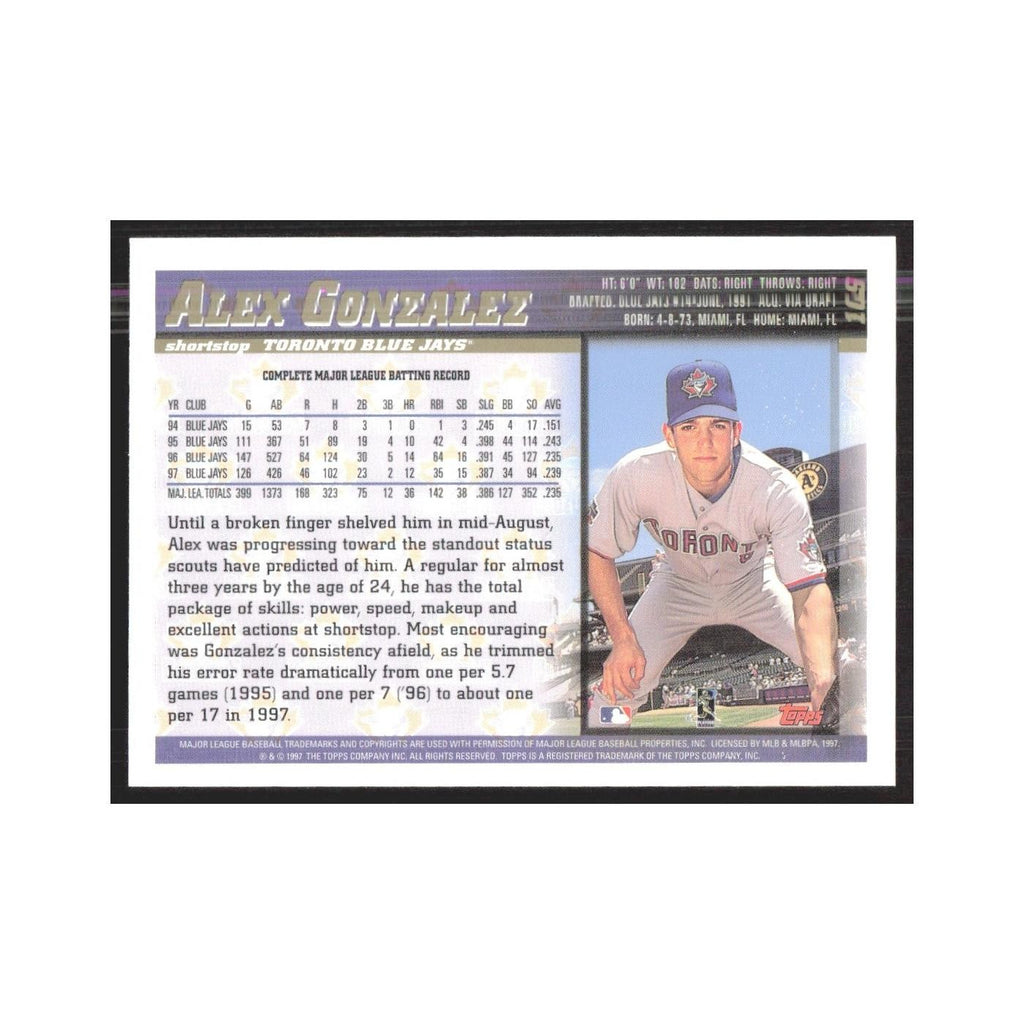 1998 Topps Alex S. Gonzalez Blue Jays #109