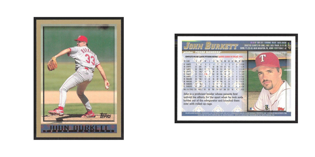 1998 Topps John Burkett Rangers #40