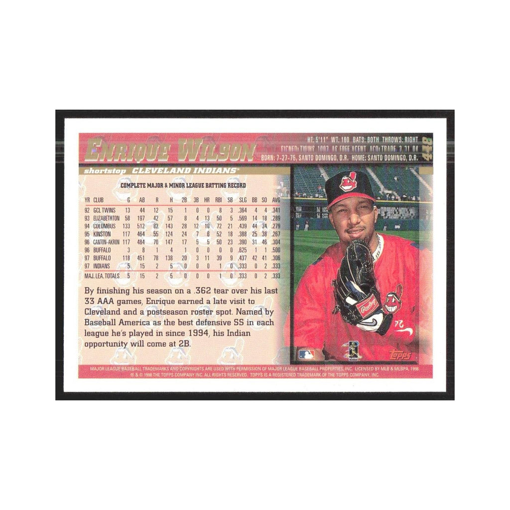 1998 Topps Enrique Wilson Indians #448