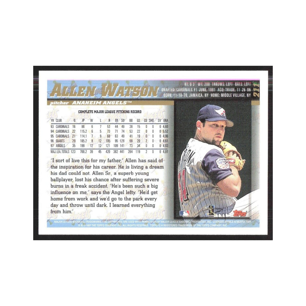 1998 Topps Allen Watson Angels #211