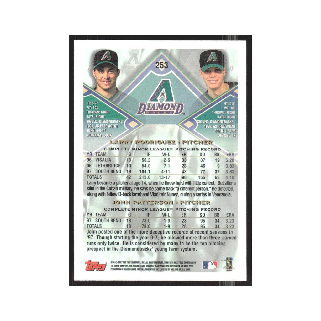 1998 Topps Larry Rodriguez/John Patterson Diamondbacks #253