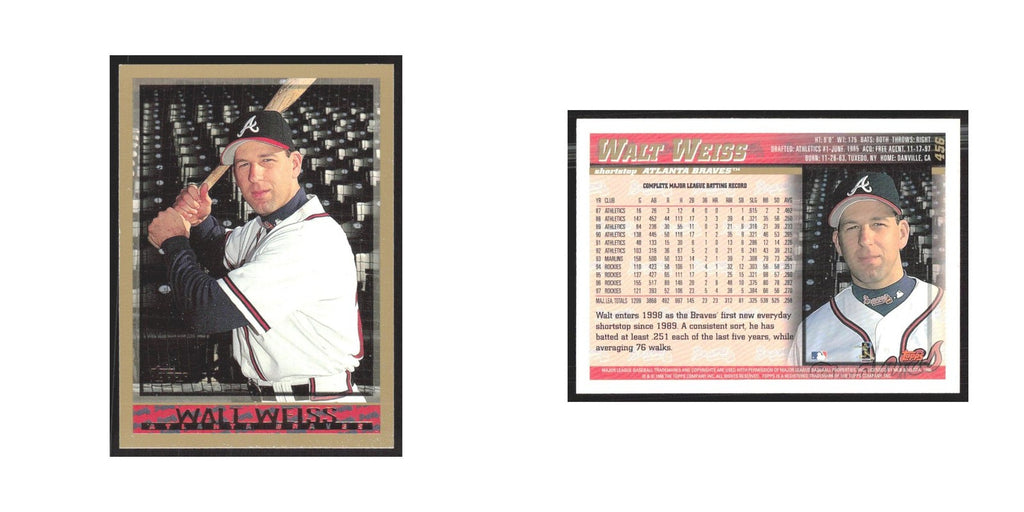 1998 Topps Walt Weiss Braves #456