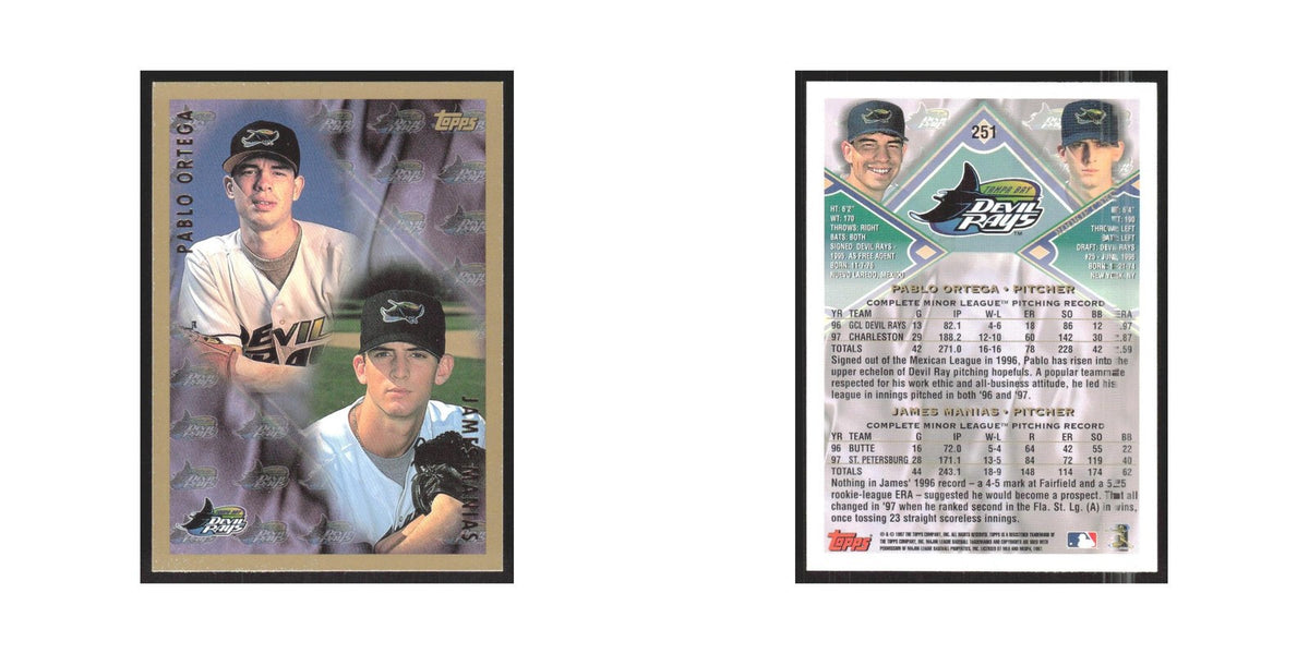1998 Topps Pablo Oetega/James  Manias Rays #251