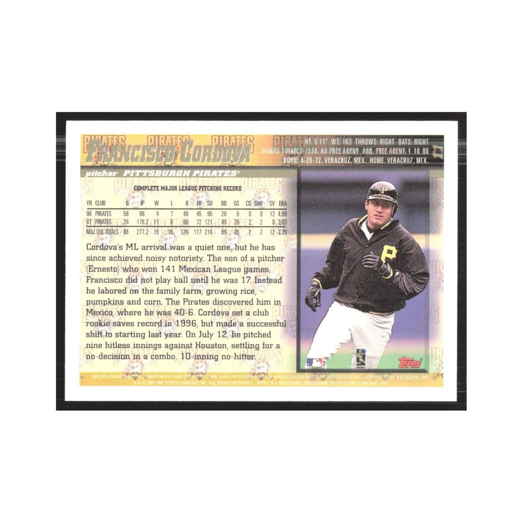 1998 Topps Francisco Cordova Pirates #11