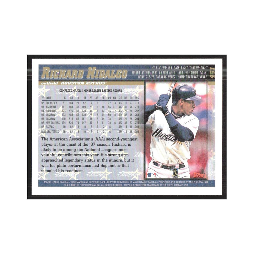 1998 Topps Richard Hidalgo Astros #461