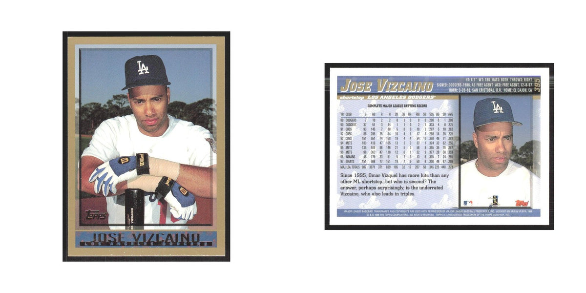 1998 Topps Jose Vizcaino Dodgers #395