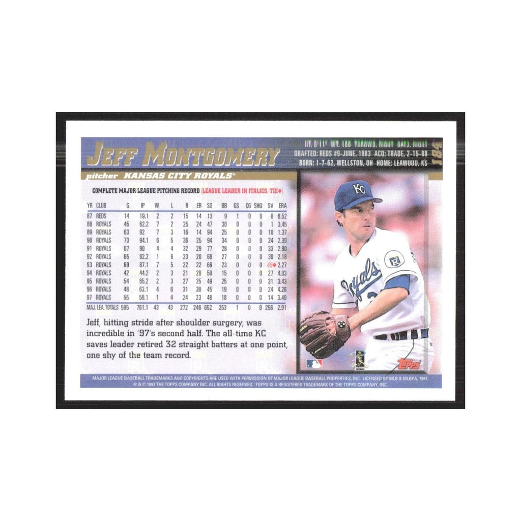 1998 Topps Jeff Montgomery Royals #184