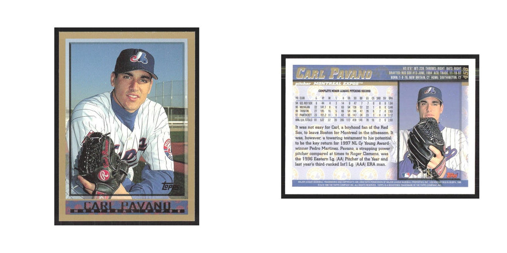 1998 Topps Carlos Pavano Montreal Expos #458