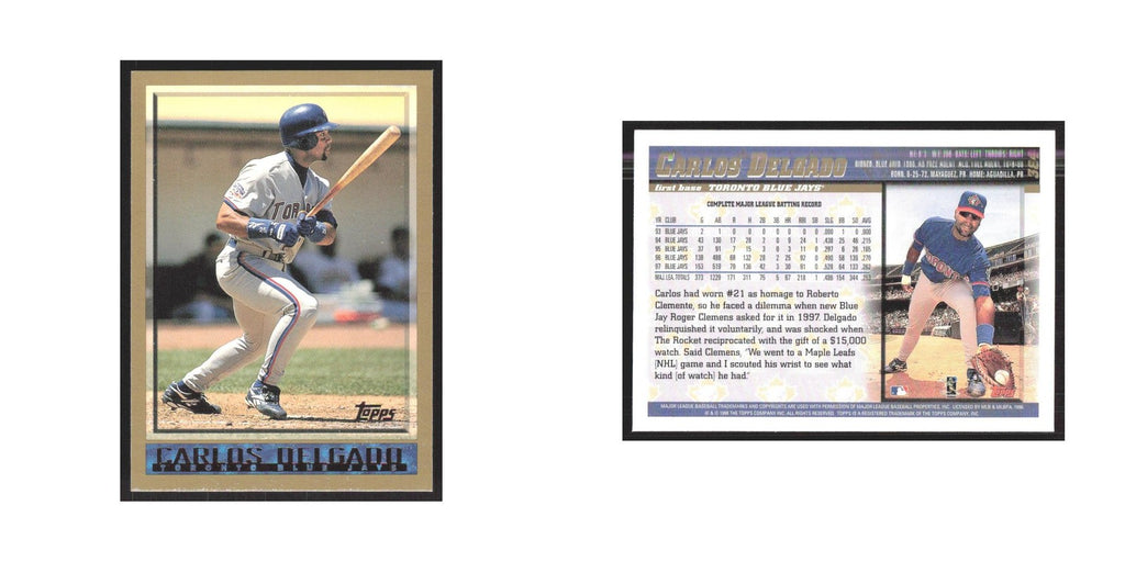 1998 Topps Carlos Delgado Blue Jays #384