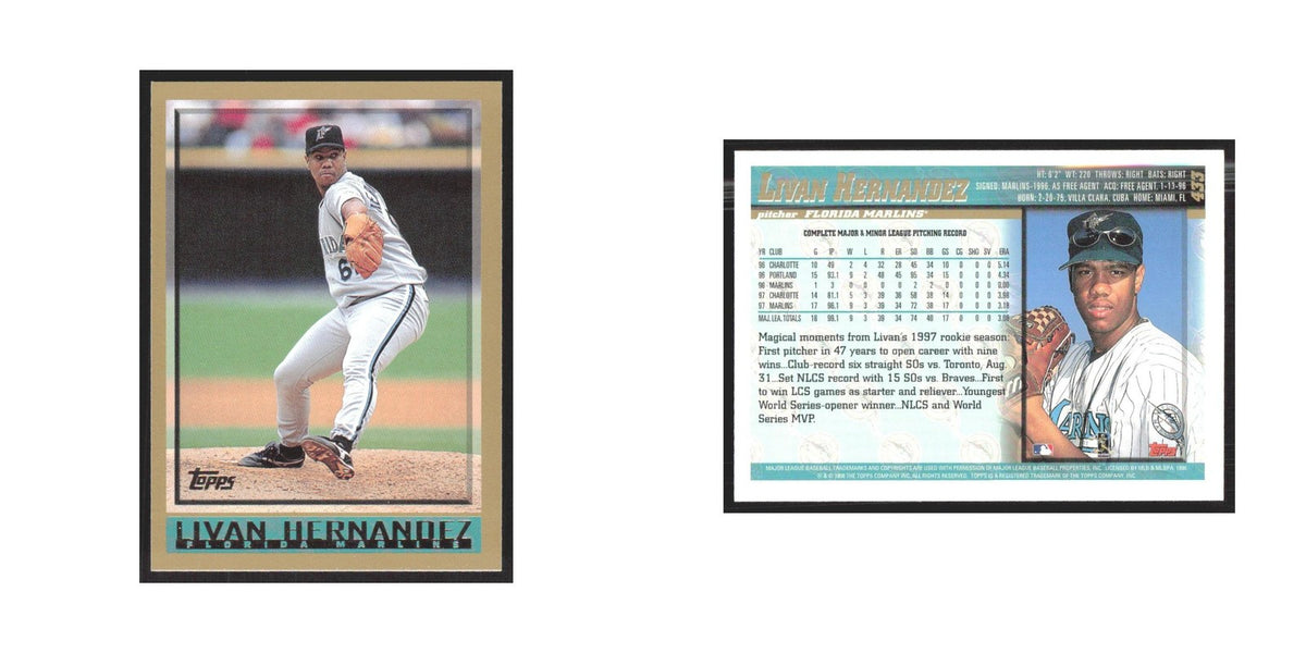 1998 Topps Livan Hernandez Florida Marlins #433