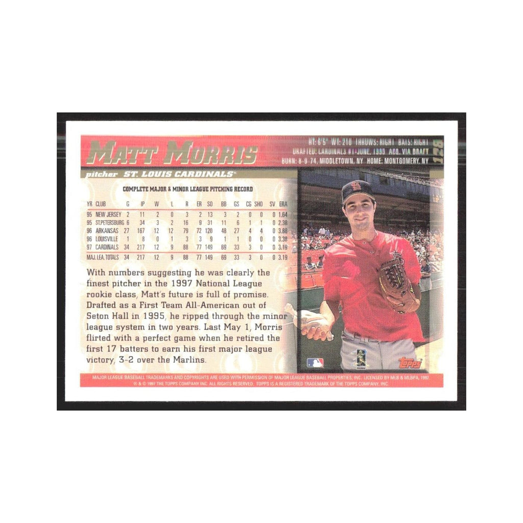 1998 Topps Matt Morris Cardinals #128