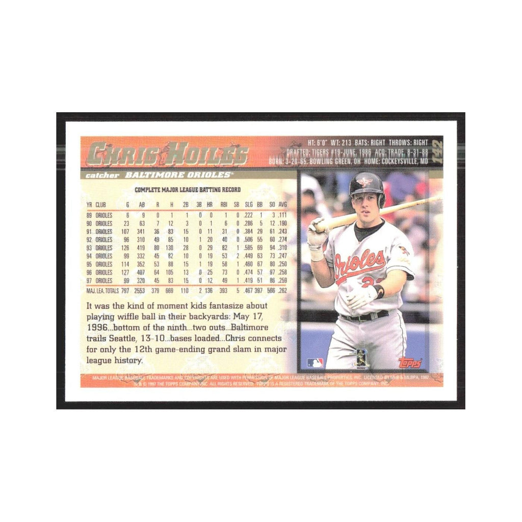 1998 Topps Chris Hoiles Orioles #142