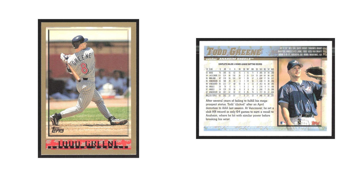 1998 Topps Todd Greene Angels #382
