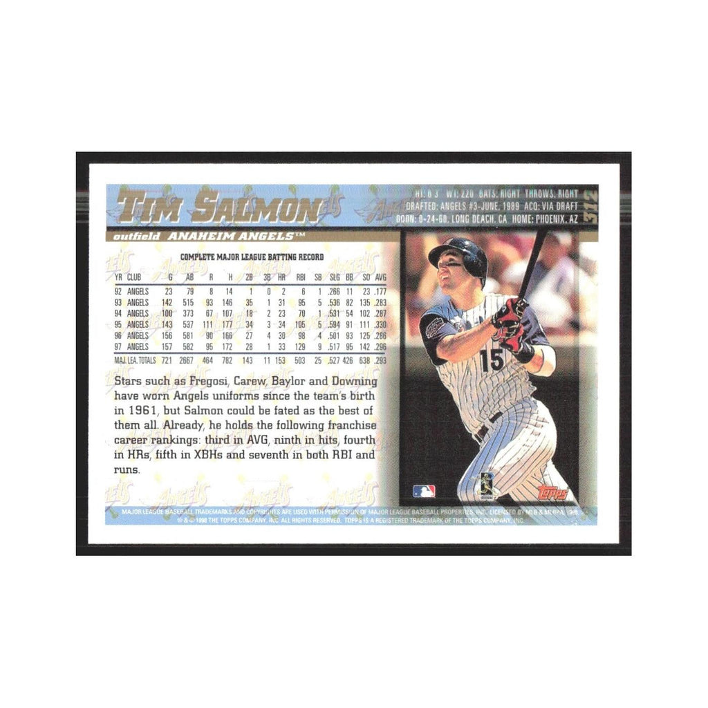 1998 Topps Tim Salmon Angels #312