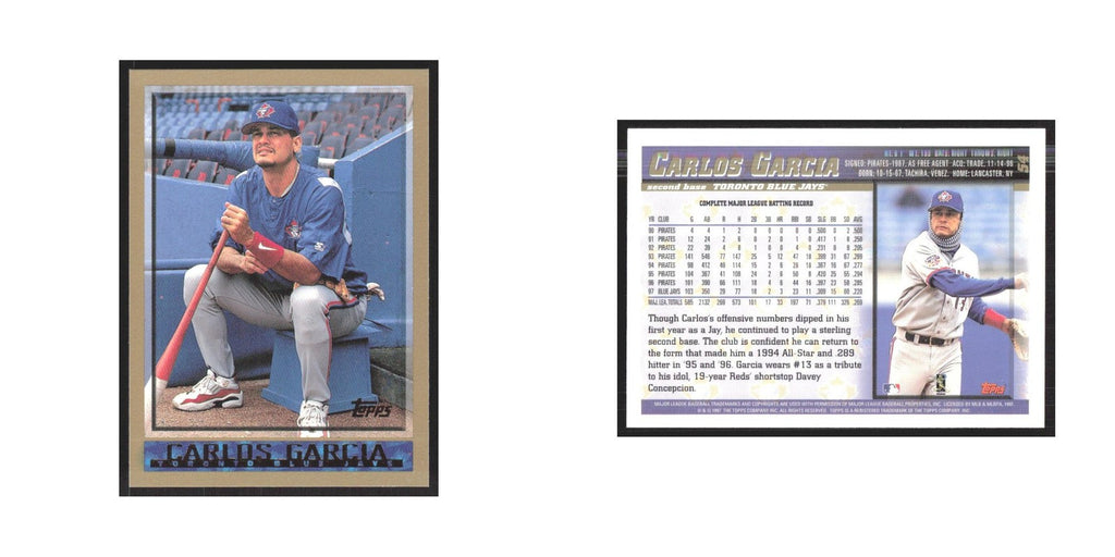 1998 Topps Carlos Garcia Blue Jays #54
