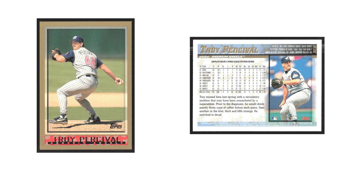 1998 Topps Troy Percival Angels #308