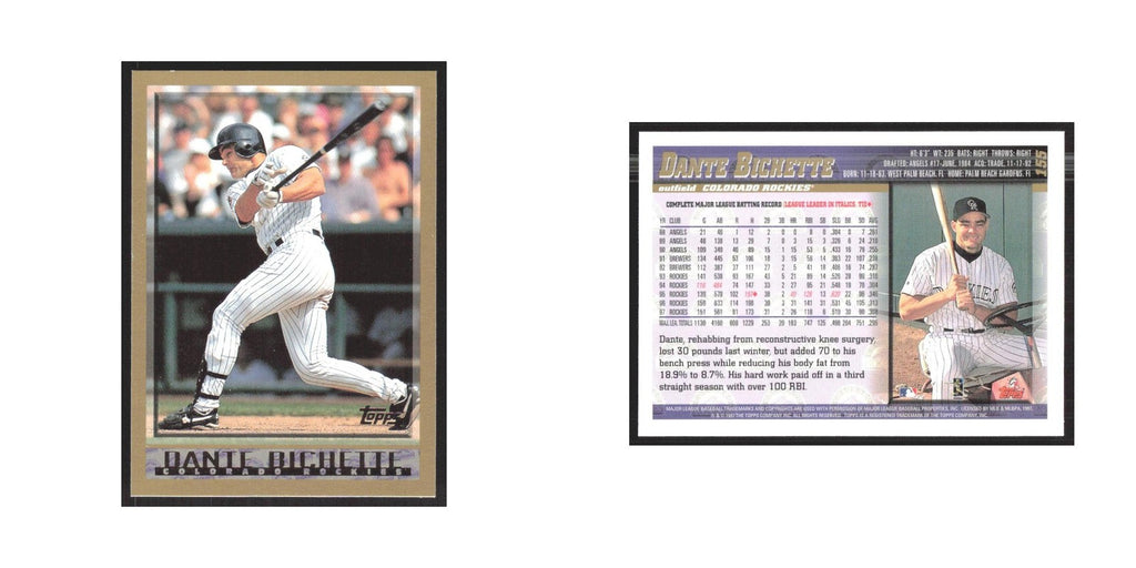 1998 Topps Dante Bichette Rockies #155