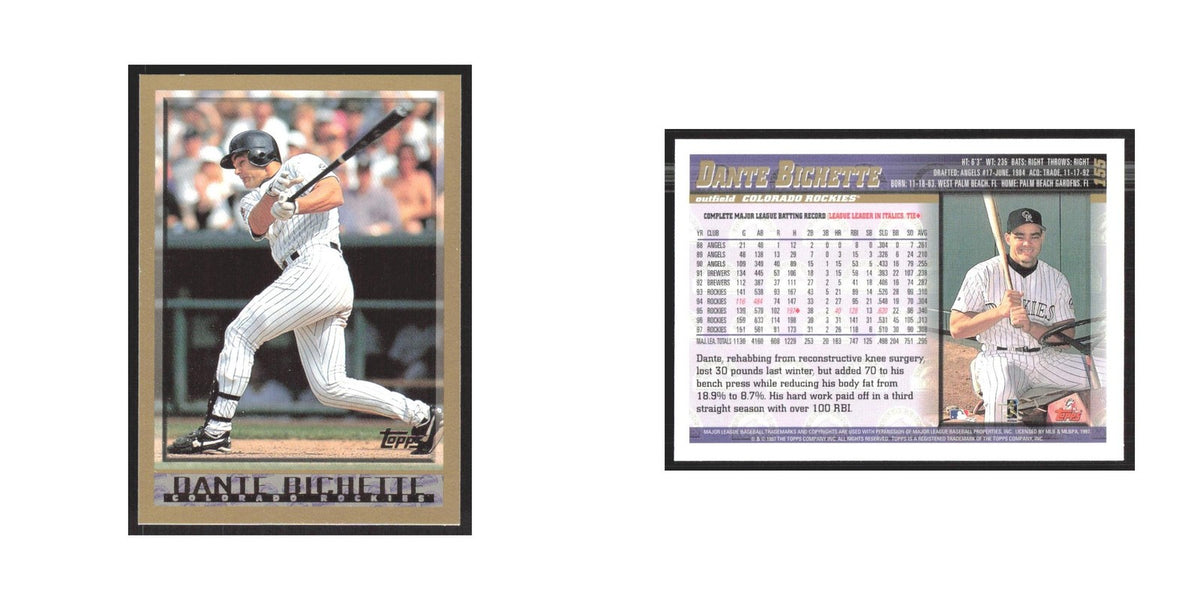 1998 Topps Dante Bichette Rockies #155