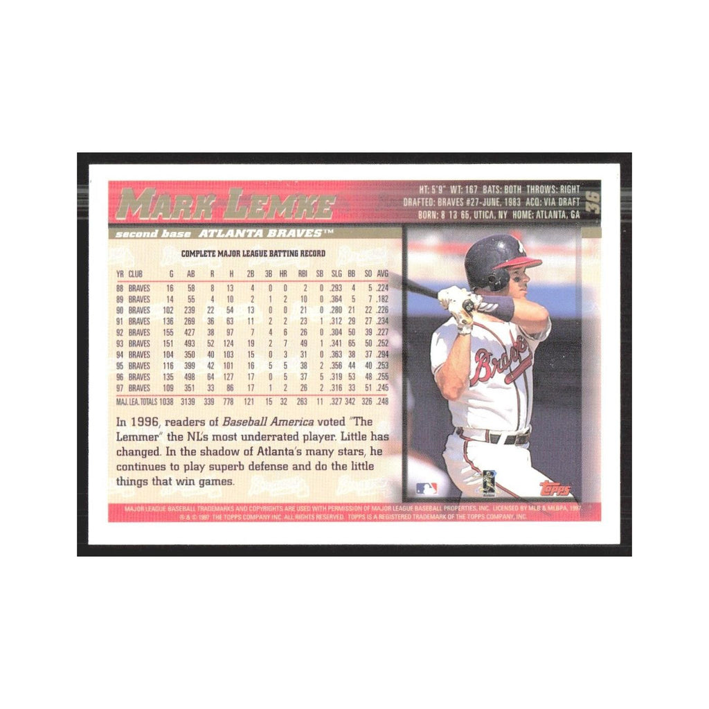 1998 Topps Mark Lemke Mets #36