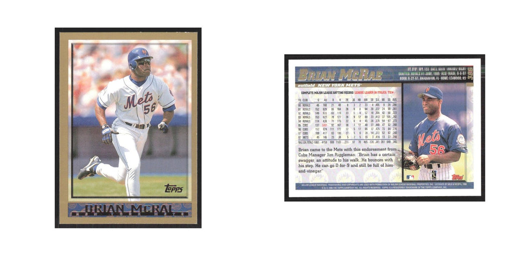 1998 Topps Brian McRae Mets #386