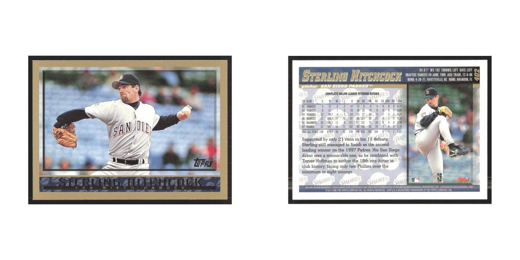 1998 Topps Sterling Hitchcock Padres #402