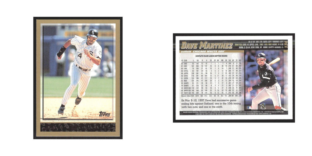 1998 Topps Dave Martinez White Sox #134
