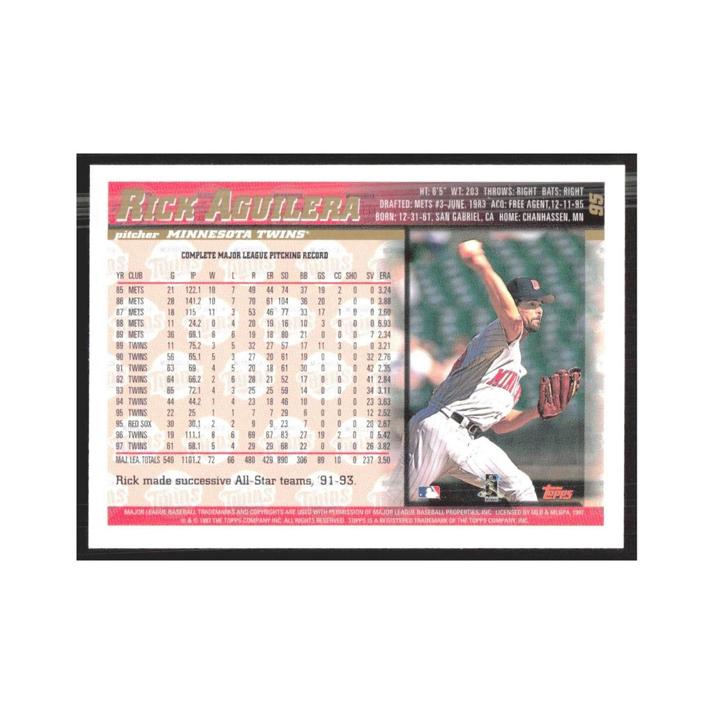 1998 Topps Rick Aguilera Twins #95