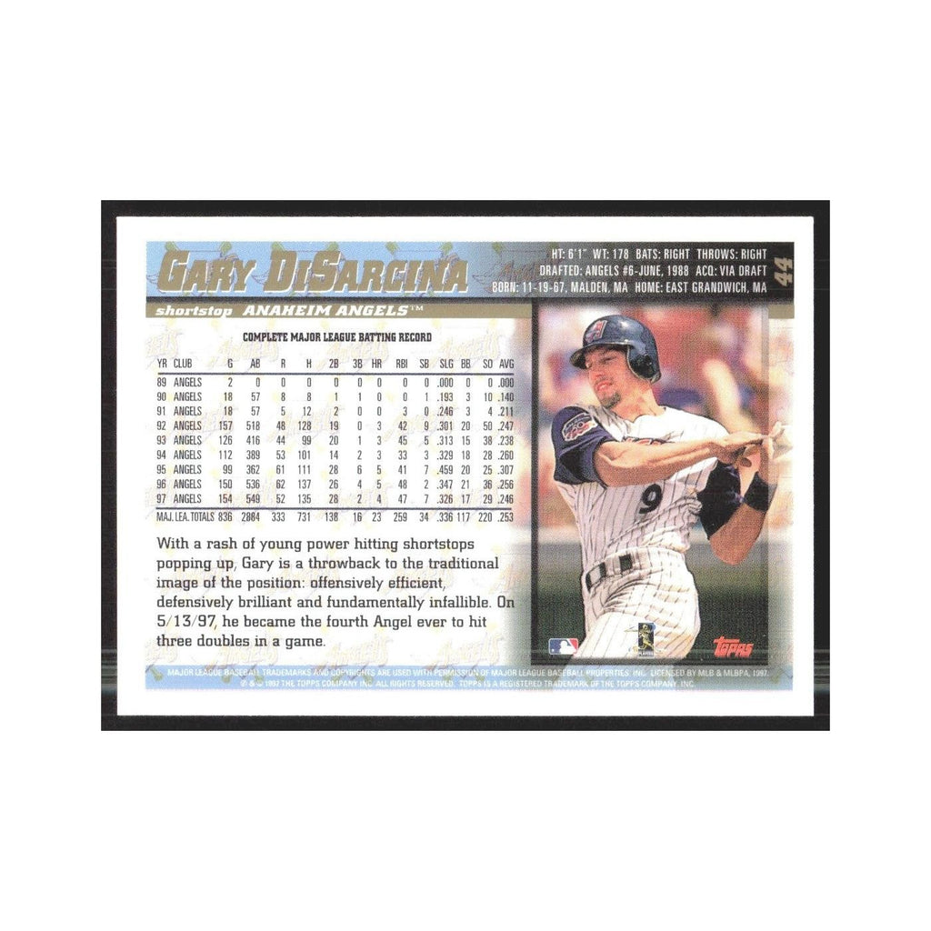 1998 Topps Gary DiSarcina Angels #44