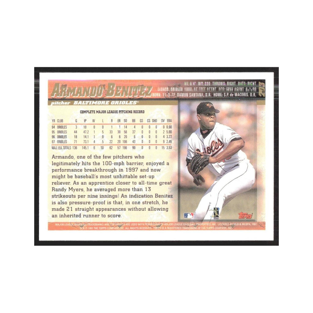 1998 Topps Armando Benitez Orioles #203