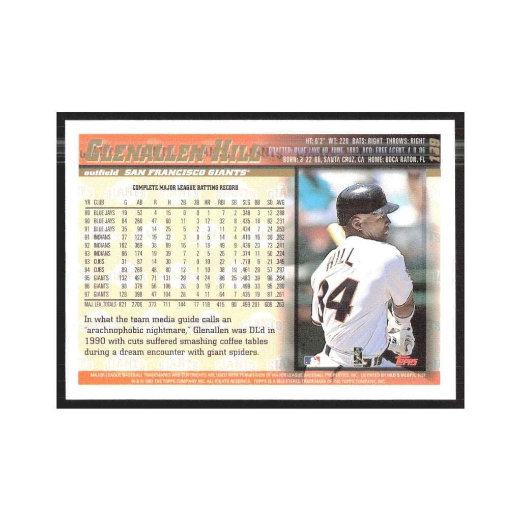 1998 Topps Glenallen Hill Giants #189