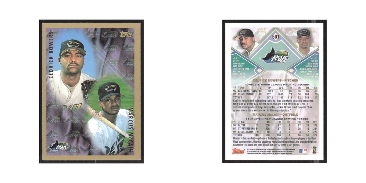 1998 Topps Cedrick Bowers/Marcus McCain Rays #501