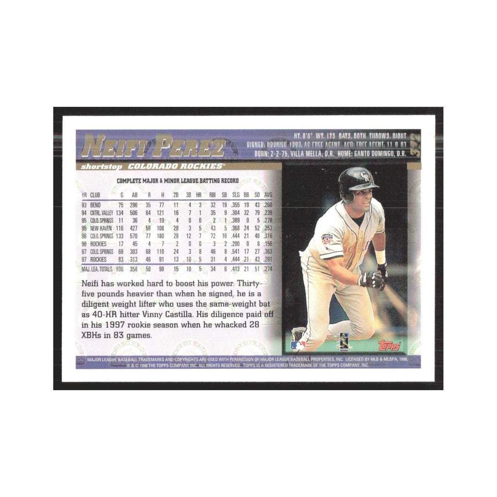 1998 Topps Neifi Perez Rockies #372