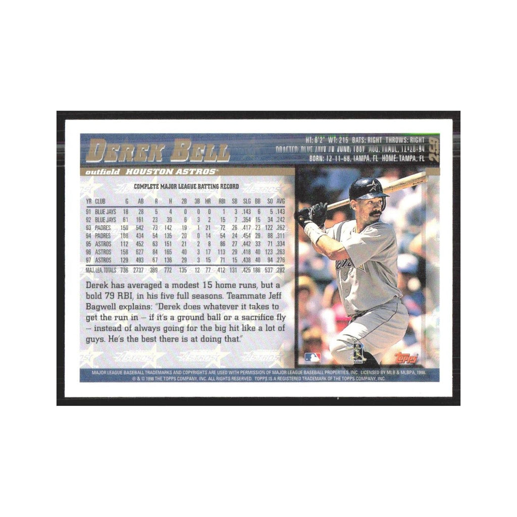 1998 Topps Derek Bell Astros #299