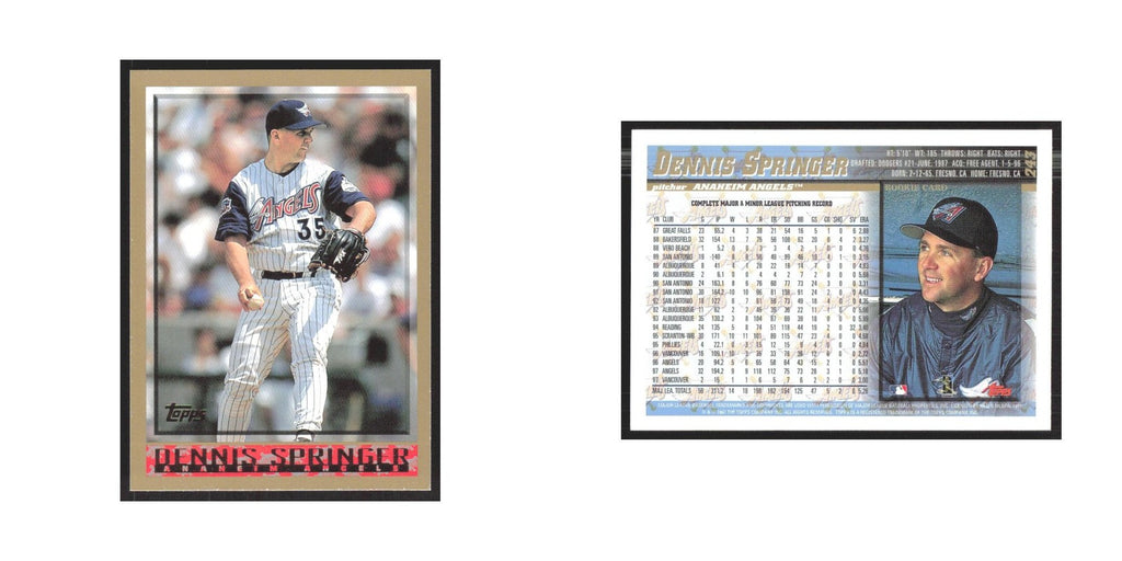 1998 Topps Dennis Springer Angels #243