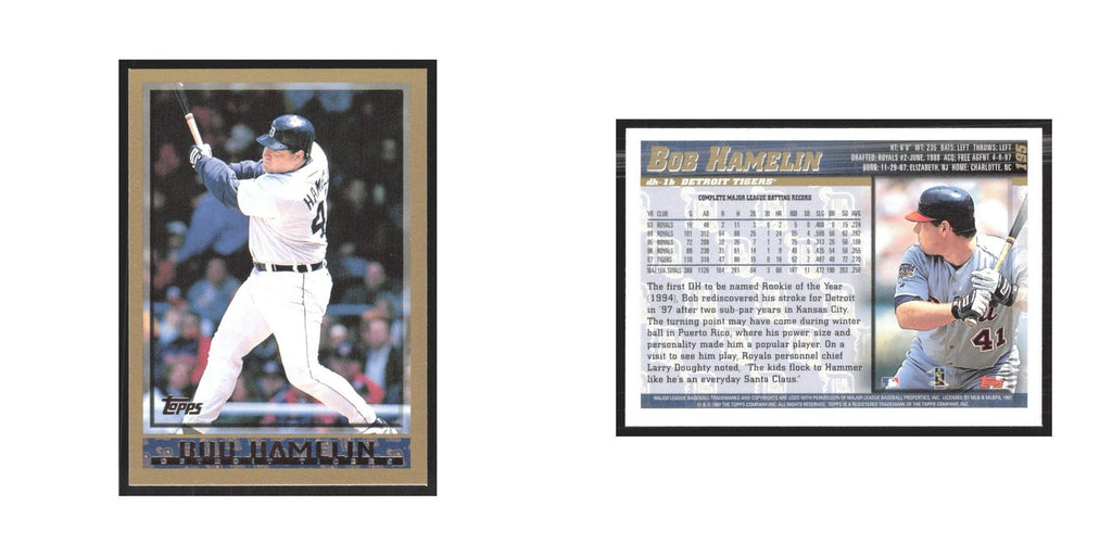 1998 Topps Bob Hamelin Tigers #195
