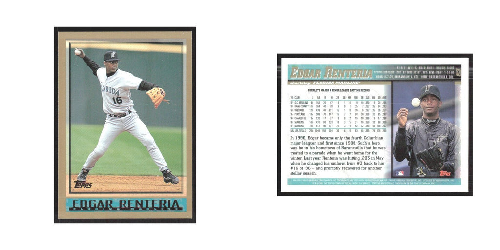 1998 Topps Edgar Renteria Florida Marlins #93