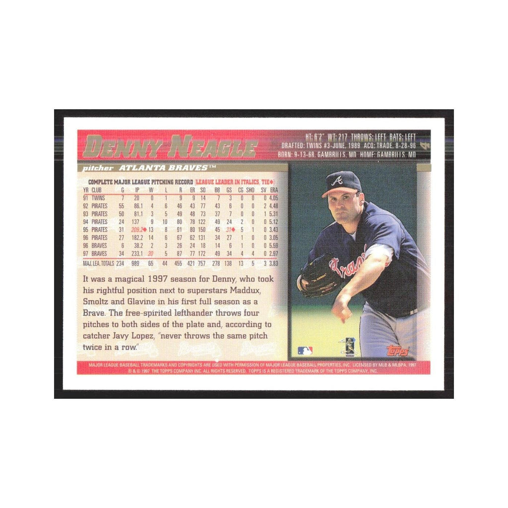 1998 Topps Denny Neagle Braves #4
