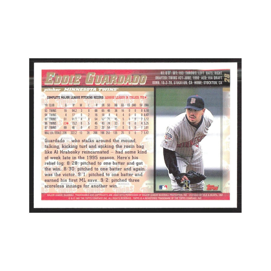 1998 Topps Eddie Guardado Twins #28