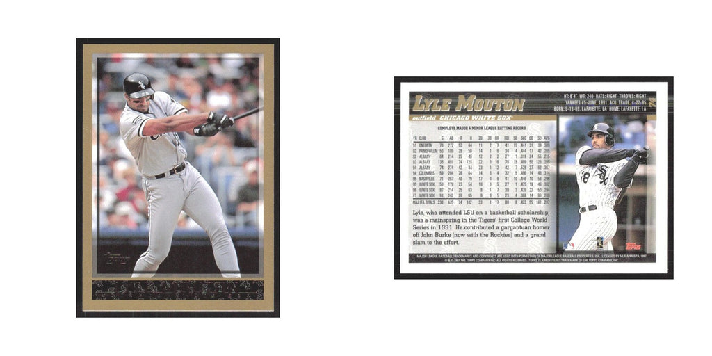 1998 Topps Lyle Mouton White Sox #74