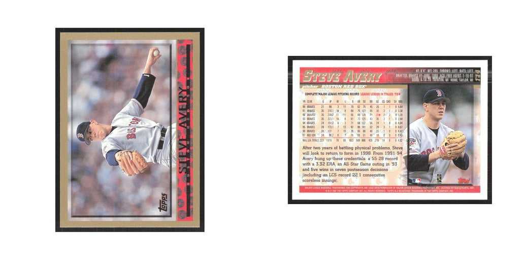 1998 Topps Steve Avery Red Sox #114