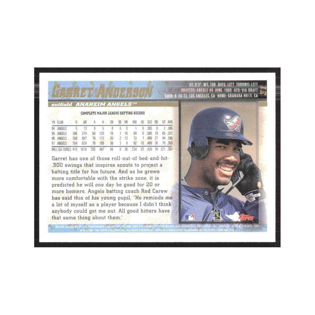 1998 Topps Garret Anderson Angels #31