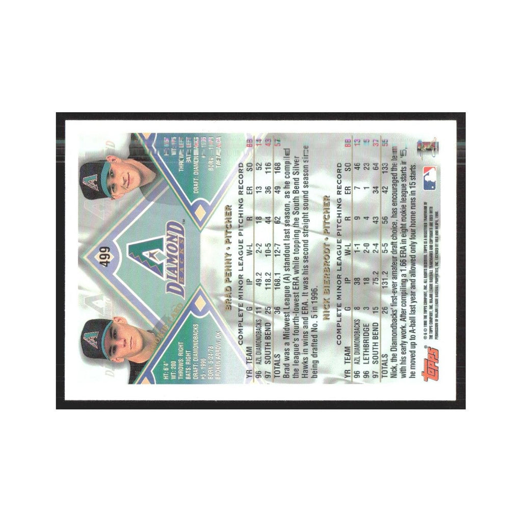 1998 Topps Brad Penny/Nick Bierbrodt Diamondbacks #499