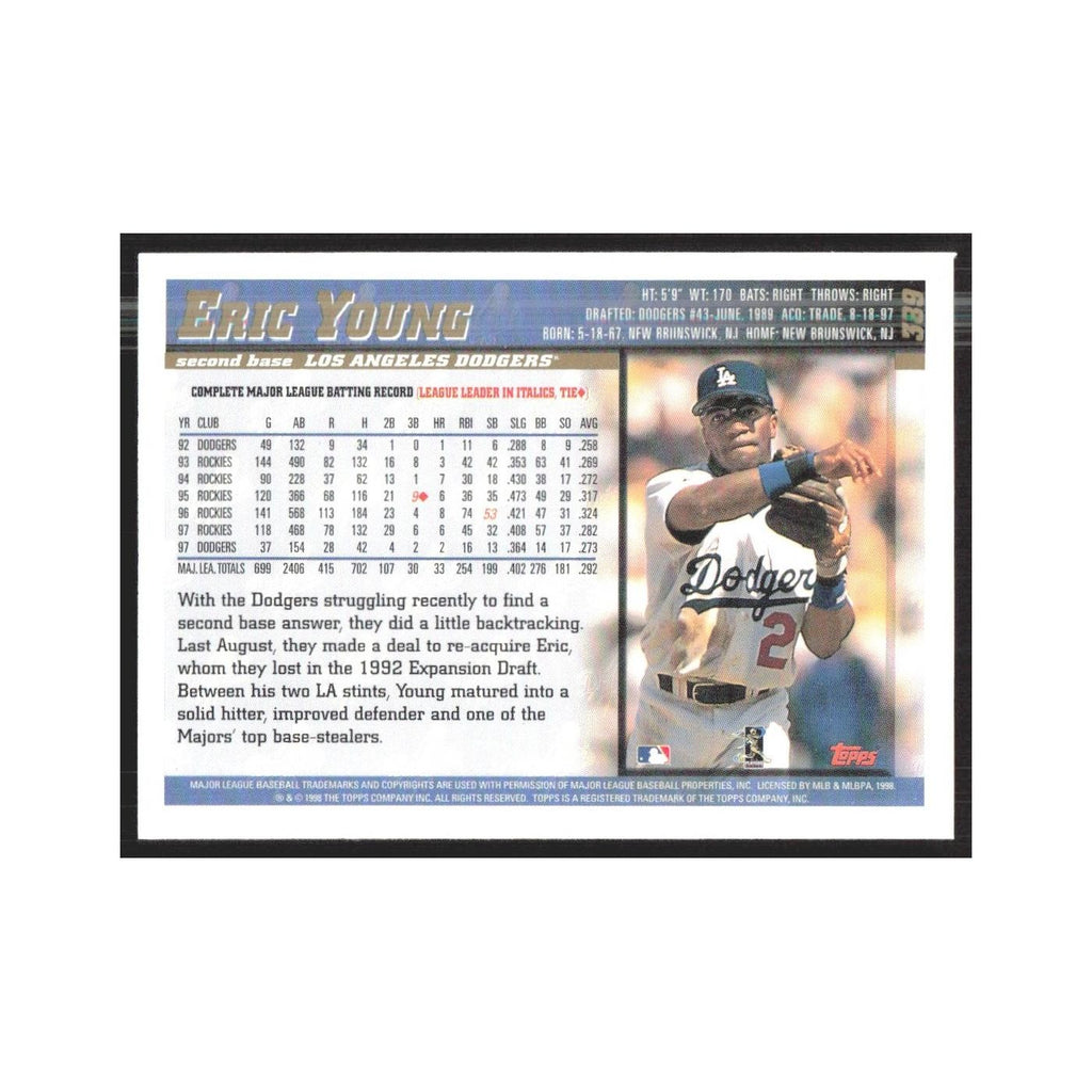 1998 Topps Eric Young Dodgers #389