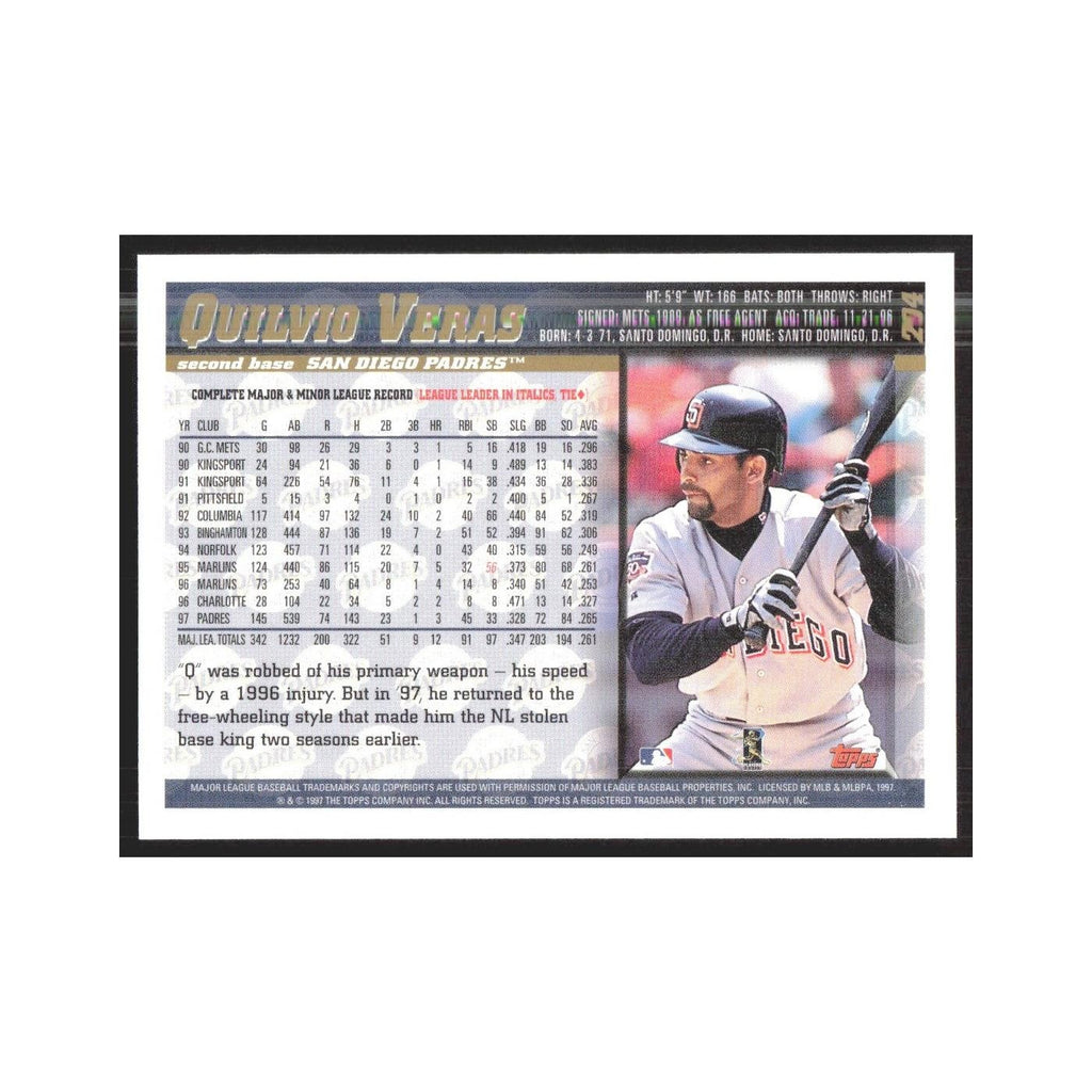 1998 Topps Quilvio Veras Padres #204